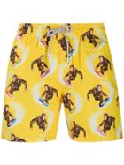 Mc2 Saint Barth Monkey Surf Swim Shorts - Yellow
