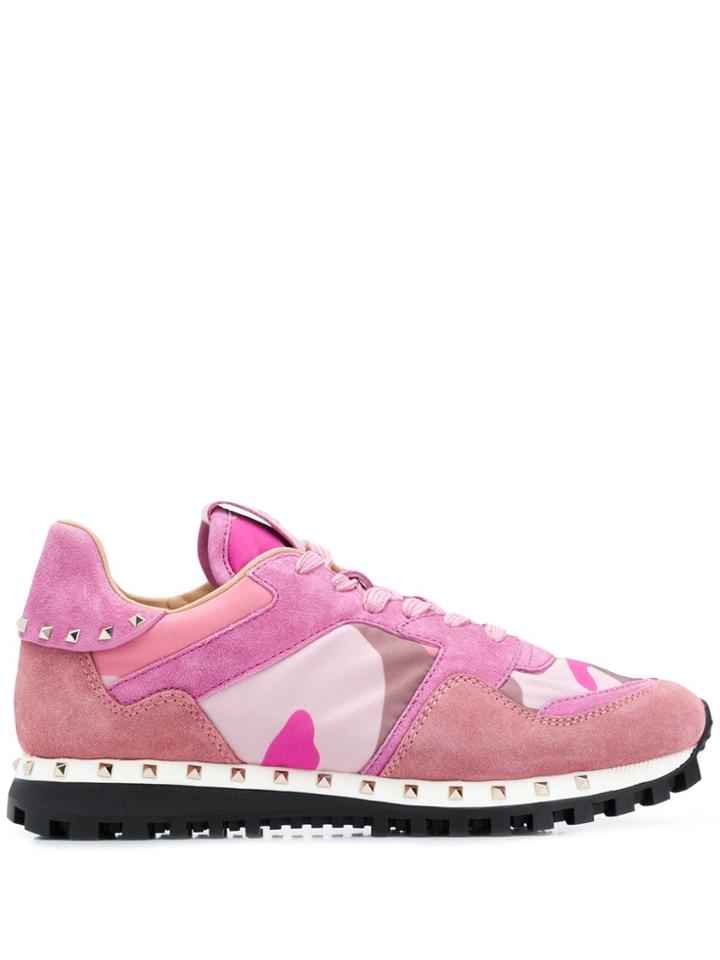 Valentino Valentino Garavani Sole Rockstud Sneakers - Pink