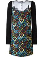Mary Katrantzou Showmanship Print Dress, Women's, Size: 12, Black, Triacetate/polyamide/polyester/silk