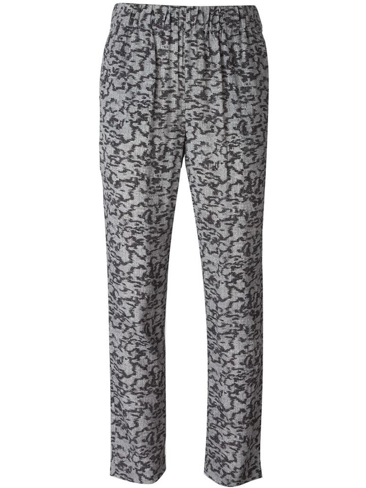 Carven Printed Crepe Tapered Trousers