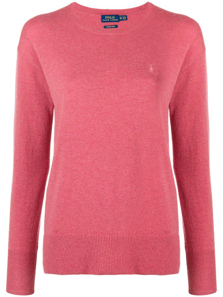 Polo Ralph Lauren Classic Logo Fitted Sweater - Red