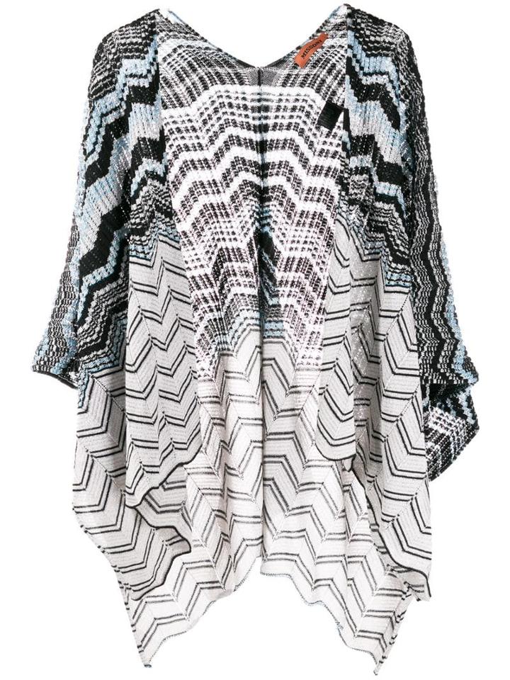 Missoni Striped Knit Kimono - Blue