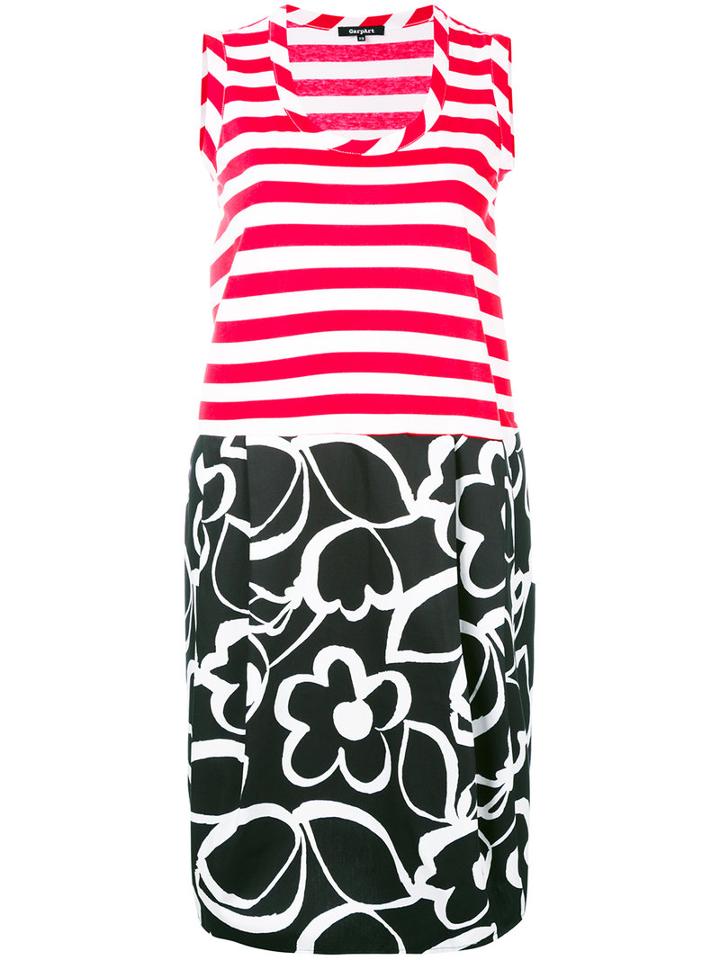 Garpart Contrast Pattern Dress, Women's, Size: Medium, Red, Cotton