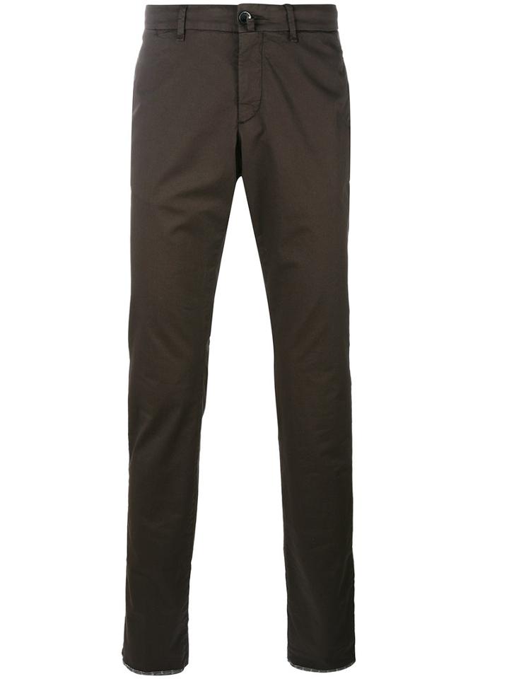 Lardini Classic Chinos, Men's, Size: 48, Brown, Cotton/spandex/elastane/polyester