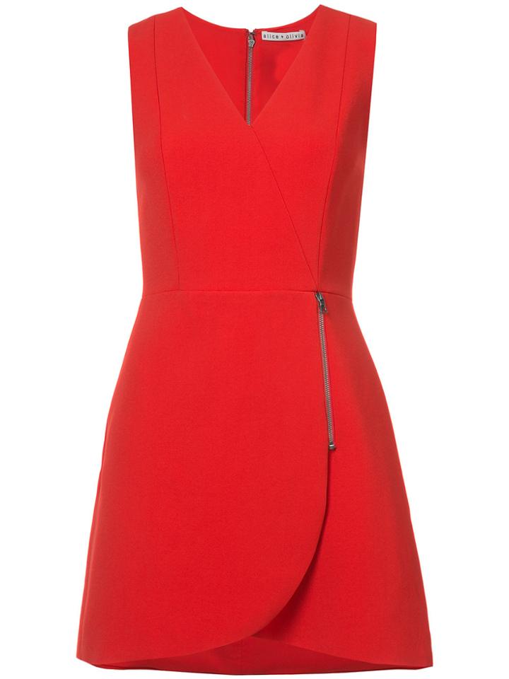 Alice+olivia V-neck Shift Dress - Red