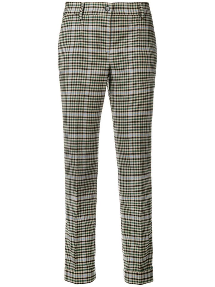 P.a.r.o.s.h. Checked Tailored Trousers - Nude & Neutrals