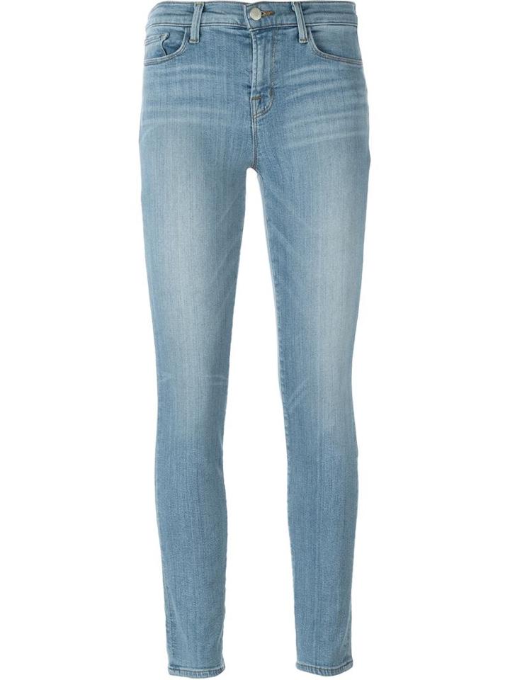 J Brand Cropped Skinny Jeans, Women's, Size: 30, Blue, Cotton/spandex/elastane/lyocell