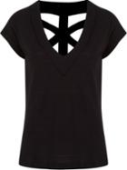 Andrea Bogosian V-neck Blouse, Women's, Size: G, Black, Cotton
