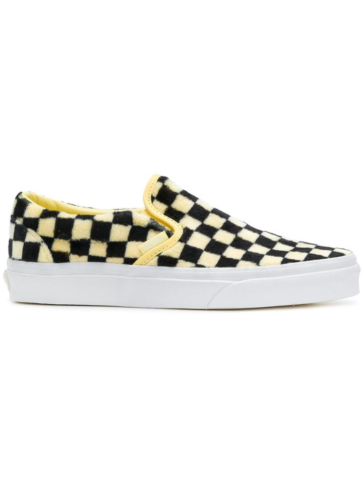 Vans Furry Checked Sneakers - Yellow & Orange
