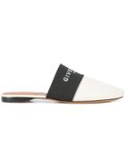Givenchy Pointed Toe Logo Mules - Black