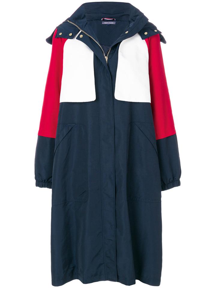 Tommy Hilfiger Colour Block Parka Jacket - Blue