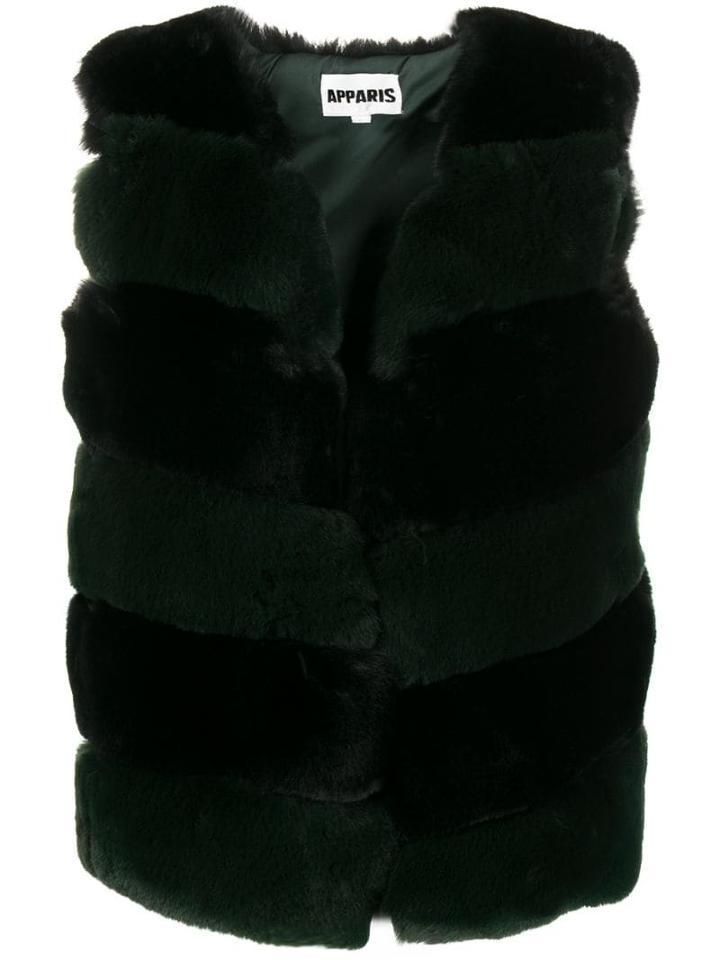Apparis Ritana Faux Fur Padded Vest - Black