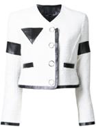 Alexander Wang Cropped Jacket With Triangle Chest Pocket - White