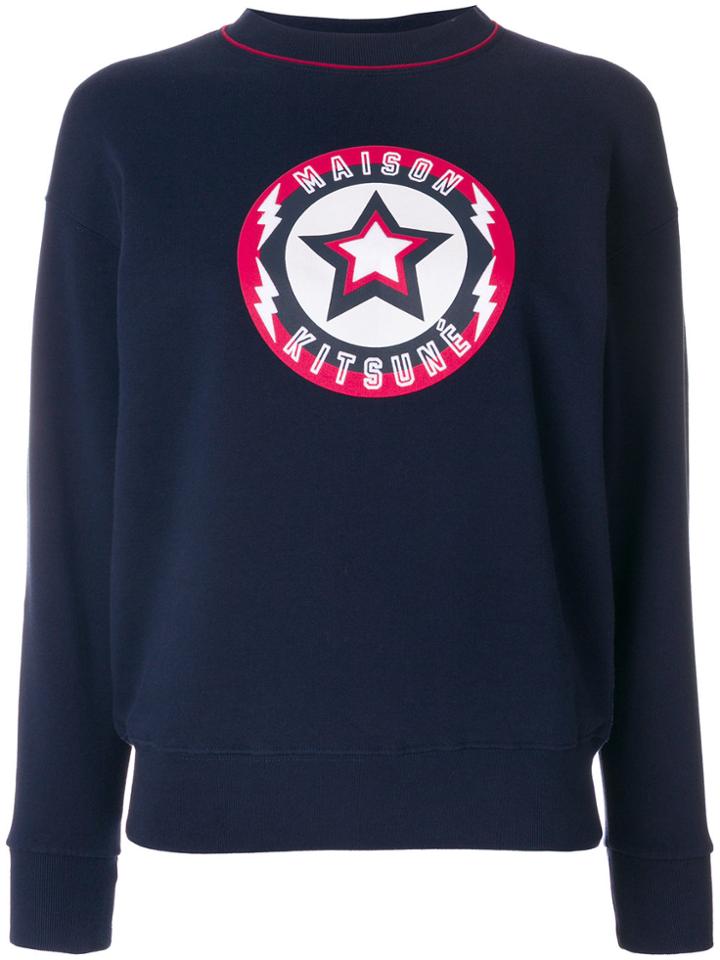Maison Kitsuné Logo Sweatshirt - Blue