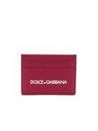 Dolce & Gabbana Logo Cardholder Wallet - Red