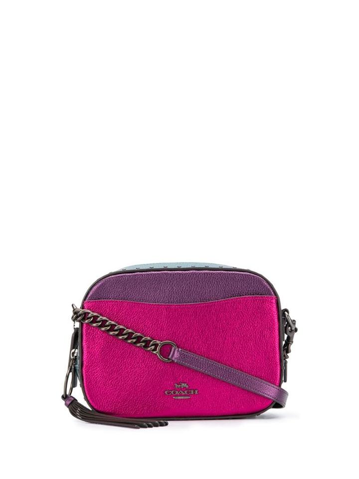 Coach Rivet Colour Blocked Crossbody Bag - Pink