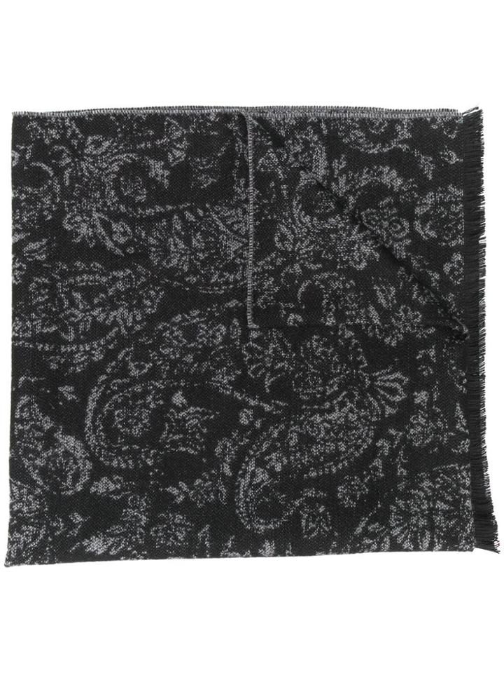 Cenere Gb Paisley Print Scarf - Black
