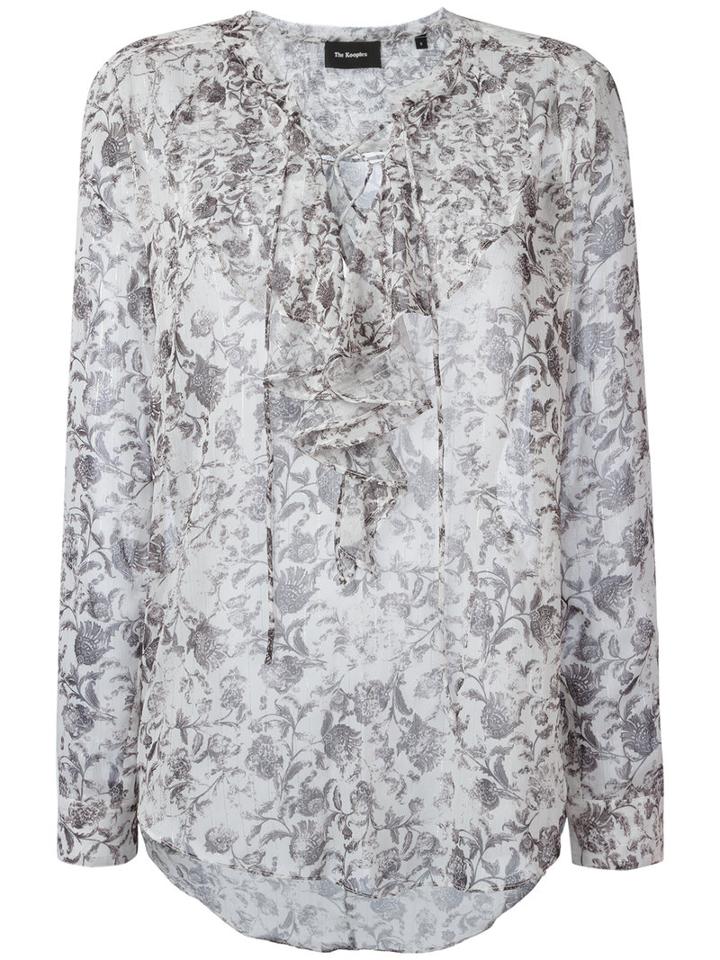The Kooples Soft Baroque Blouse, Women's, Size: Xs, White, Polyester