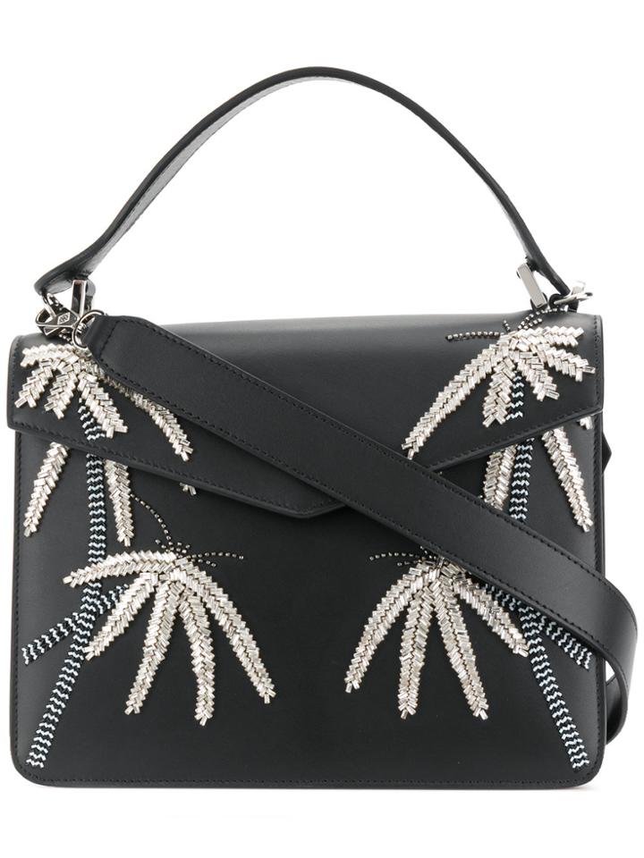 Les Petits Joueurs Crystal Embellished Shoulder Bag - Black