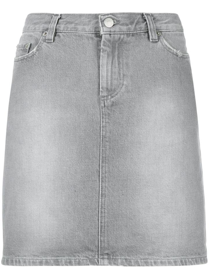 Helmut Lang Vintage Short Denim Skirt - Grey