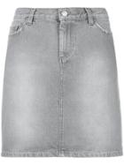 Helmut Lang Vintage Short Denim Skirt - Grey