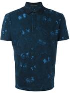 Valentino Rockstud Butterfly Print Polo Shirt, Men's, Size: Xl, Blue, Cotton