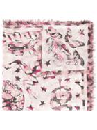 Alexander Mcqueen Swallow Dream Scarf, Women's, Pink/purple, Silk/modal