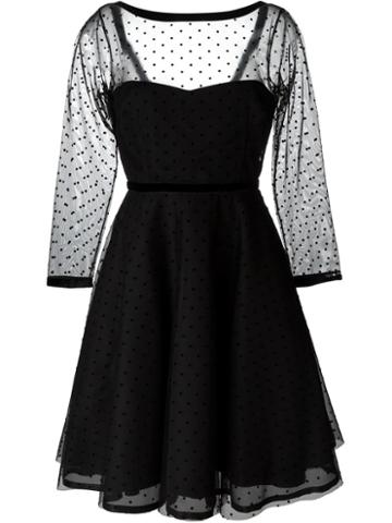 Marc By Marc Jacobs Embroidered Dot Tulle Flared Dress