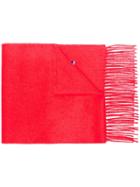 Gucci Red Sequin Guccy Cashmere Silk-blend Scarf