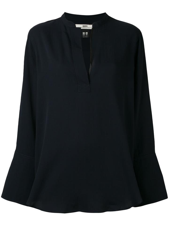 Hope - Free Neck Shirt - Women - Cotton/acetate/modal - 42, Women's, Blue, Cotton/acetate/modal