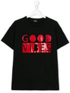 Diesel Kids Good Vibes T-shirt, Girl's, Size: 16 Yrs, Black