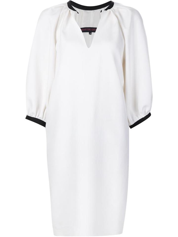 Martin Grant V-neck Mid-length Shift Dress