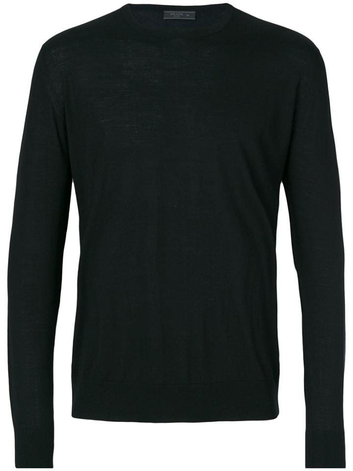 Prada Crew Neck Jumper - Black