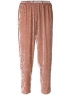 Forte Forte Velvet Trousers - Pink & Purple