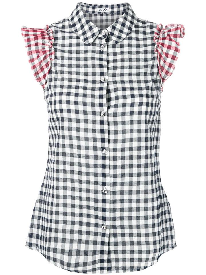 Liu Jo Check Sleeveless Top - Blue
