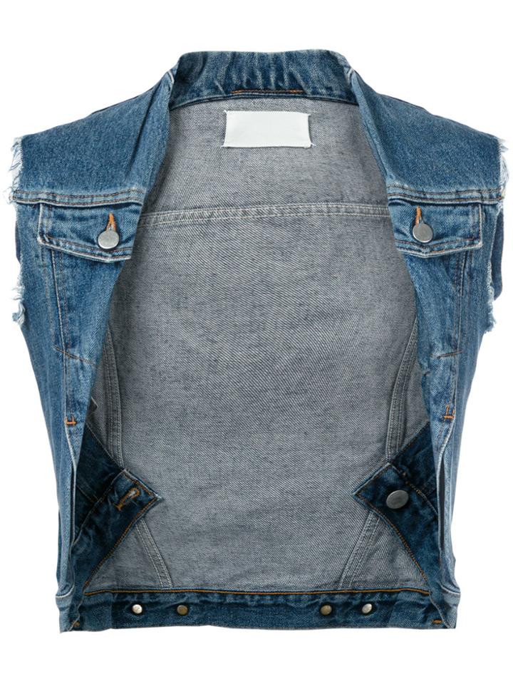 Maison Martin Margiela Vintage Twisted Denim Vest - Blue