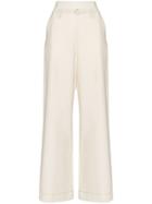 Marni Wide-leg Belted Trousers - White
