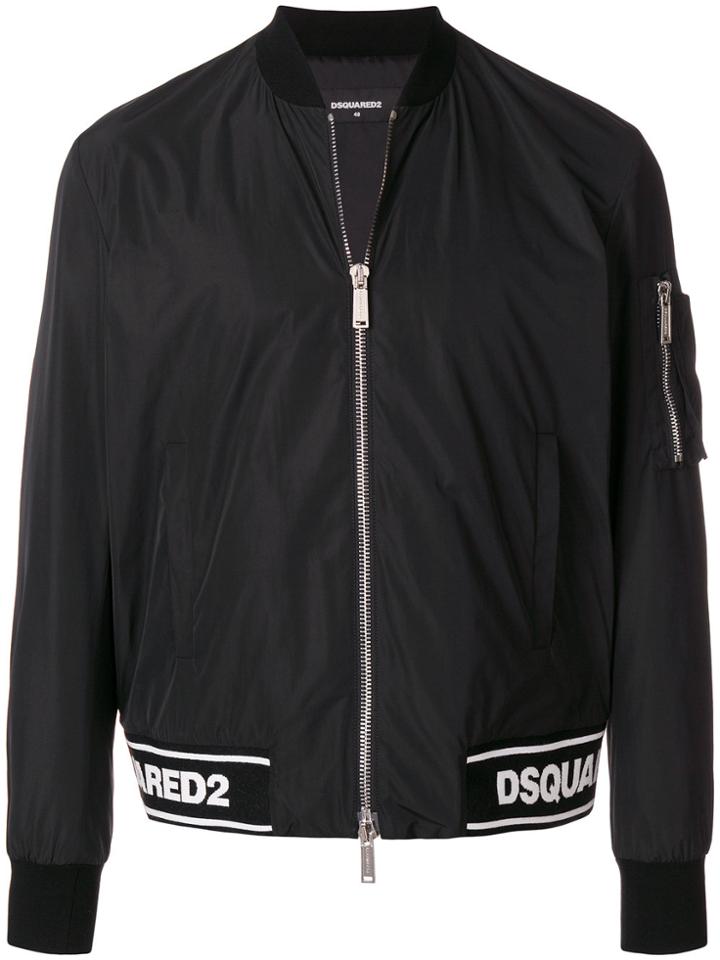 Dsquared2 Logo Bomber Jacket - Black