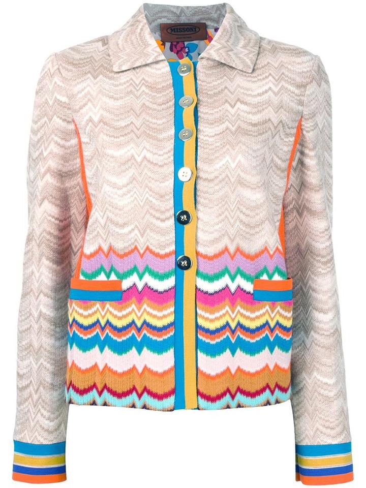 Missoni Buttoned Jacket, Women's, Size: 44, Brown, Viscose/wool