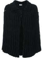 Saint Laurent Knitted Cape, Women's, Size: Xs, Black, Wool