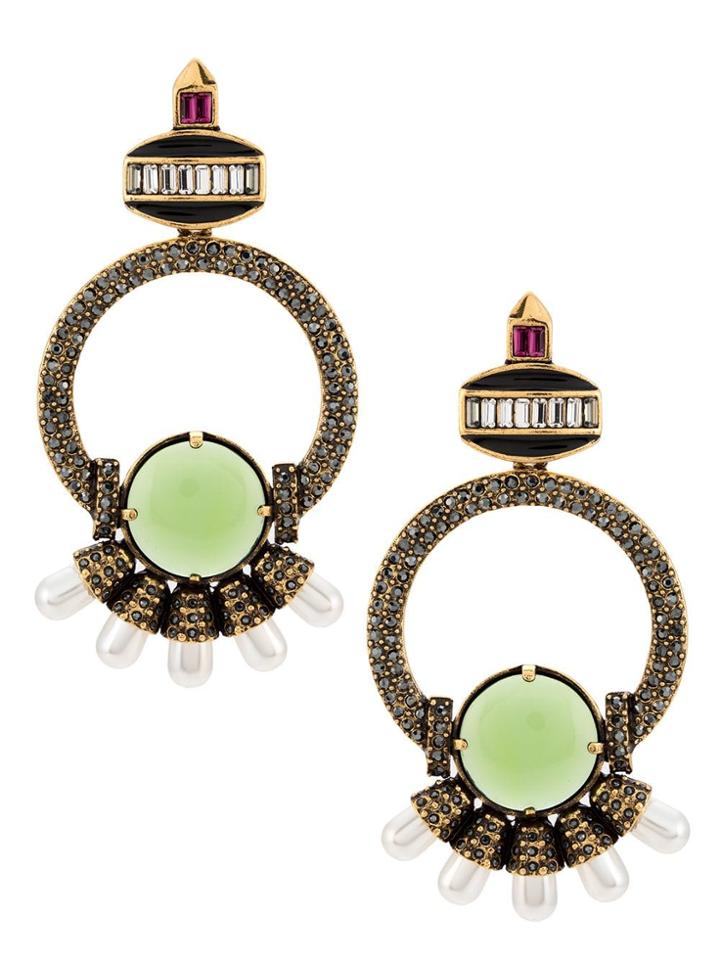Camila Klein Appliqué Earrings - Metallic