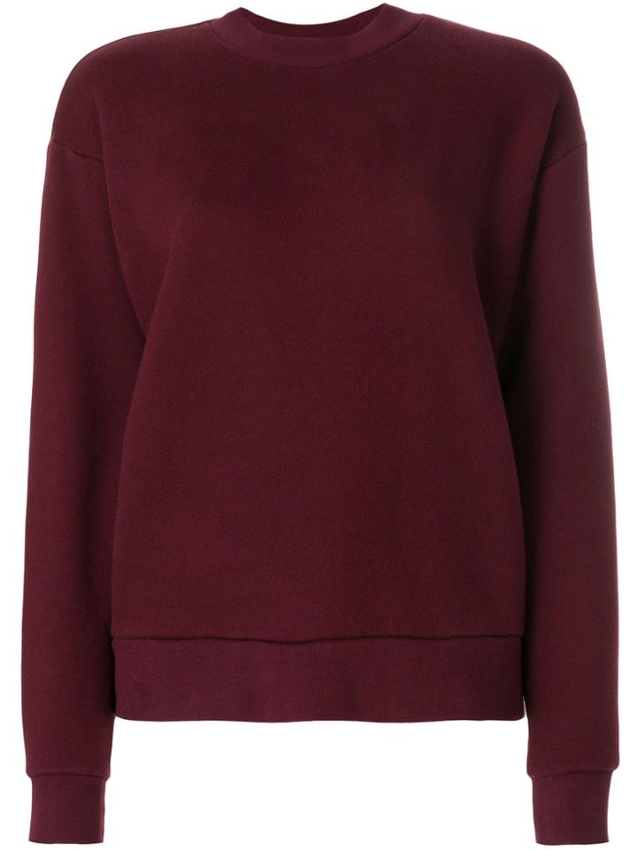 T By Alexander Wang Dense Fleece Pullover Sweatshirt - Red