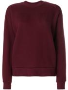 T By Alexander Wang Dense Fleece Pullover Sweatshirt - Red