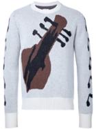 Takahiromiyashita The Soloist - Guitar Intarsia Jumper - Men - Cashmere - 46, Grey, Cashmere