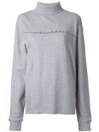 G.v.g.v. Authentic Turtleneck Sweatshirt, Women's, Size: Xs, Grey, Cotton/nylon