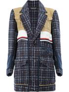 Undercover Checked Loose Knit Jacked - Blue