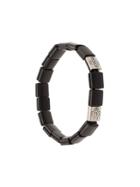 Nialaya Jewelry Dorje Flatbead Matte Onyx Bracelet - Black