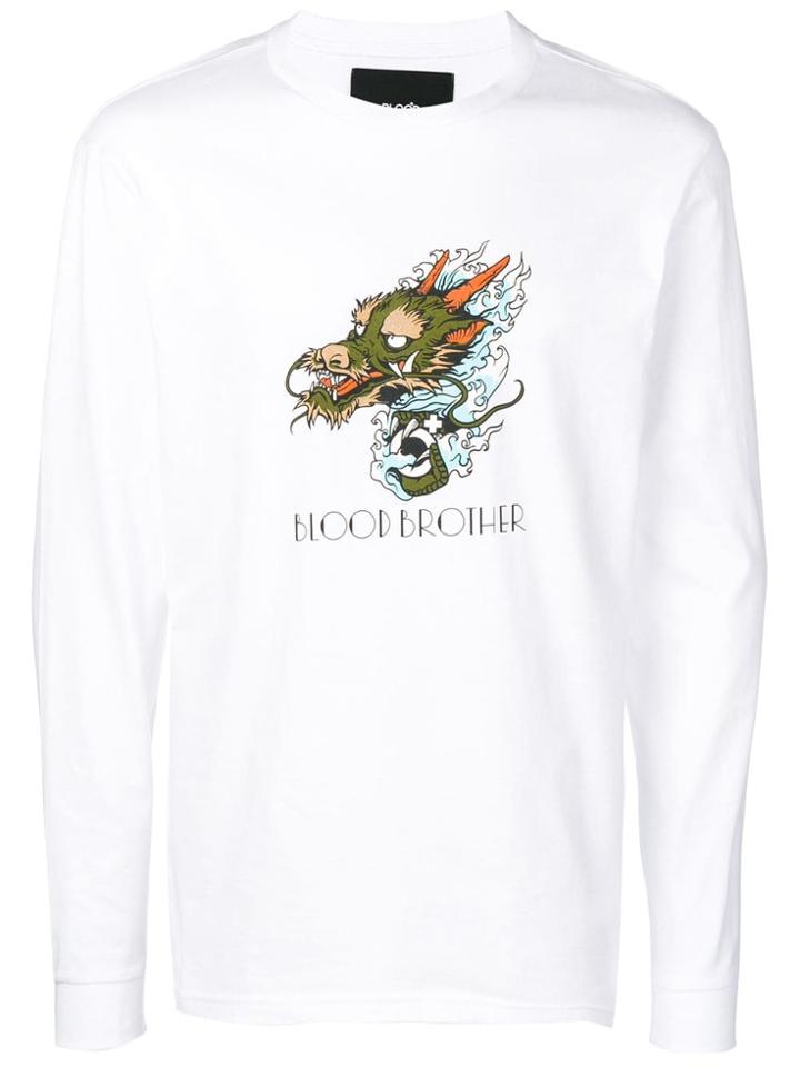 Blood Brother Ryo Printed Sweatshirt - White