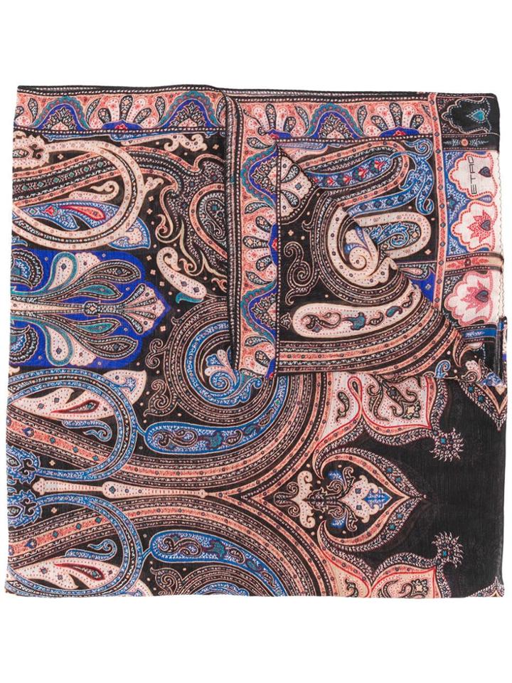 Etro Block Print Scarf - Red