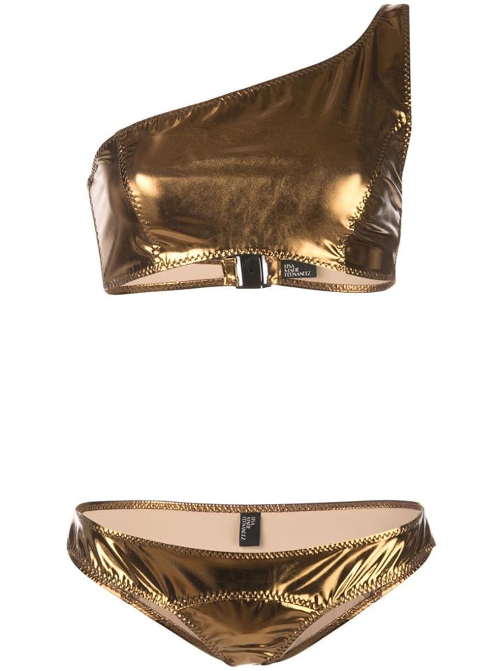 Lisa Marie Fernandez Arden Metallic Bikini Set - Gold